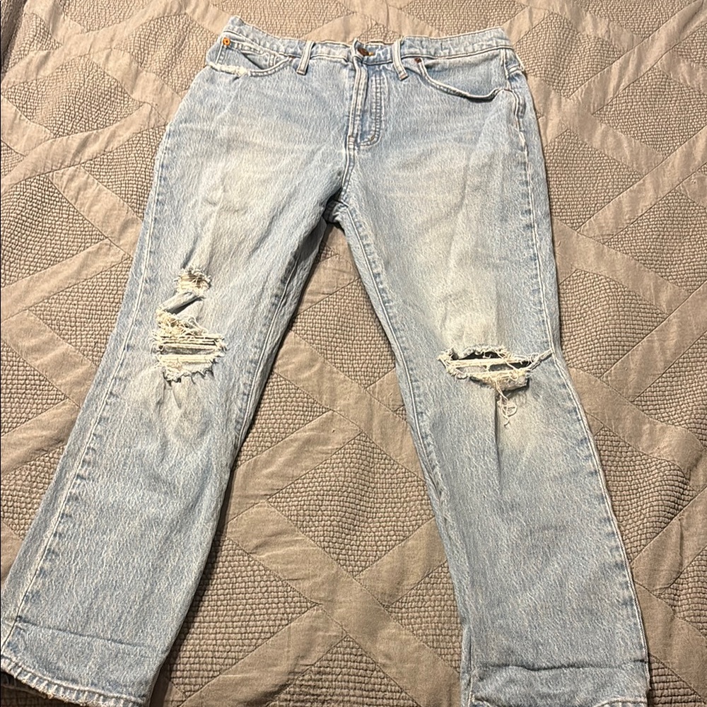 Madewell Distressed Light Blue Women's Jeans